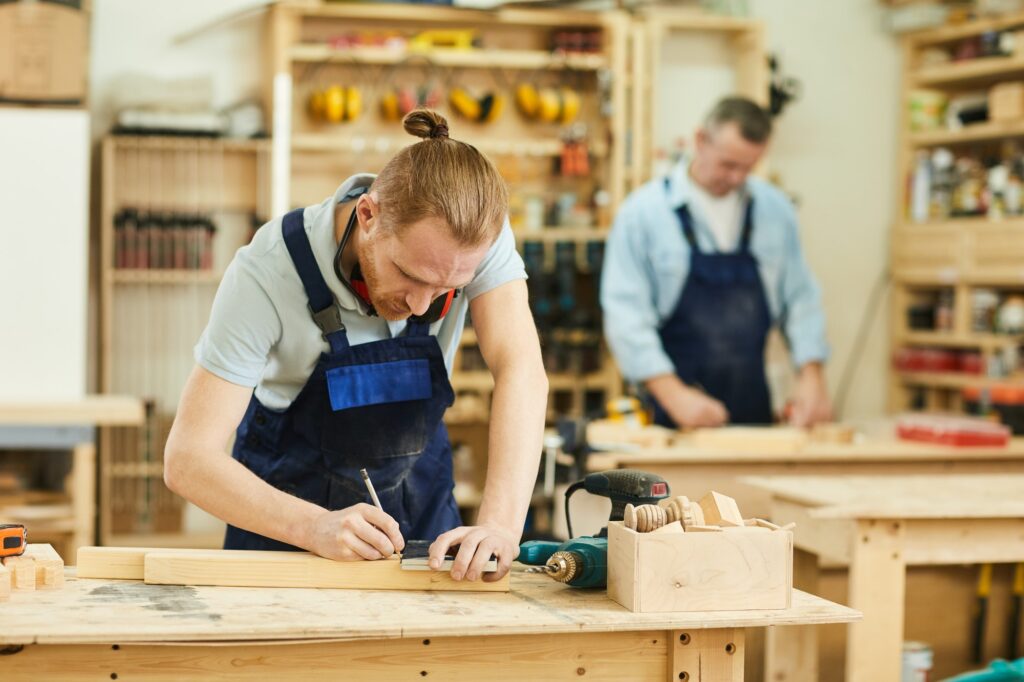 Two Workers in Carpentry